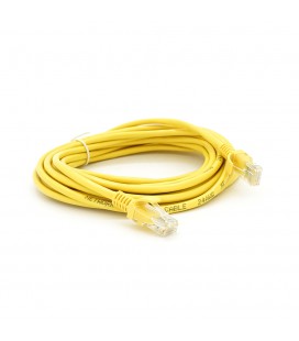 Патч-корд литий RITAR, UTP, RJ45, Cat.5e, 5m, жовтий, Cu (мідь) Q300