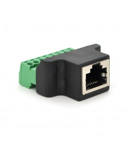 Клемна колодка 8-розрядна + RJ45 8P8С мама, екранована