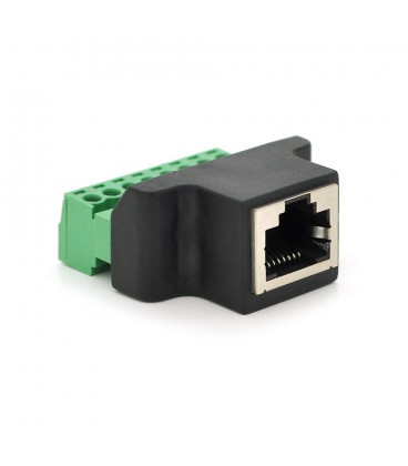 Клемна колодка 8-розрядна + RJ45 8P8С мама, екранована