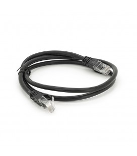 Патч-корд литой RITAR, UTP, RJ45, Cat.6, 1m, черный, Cu (медь)