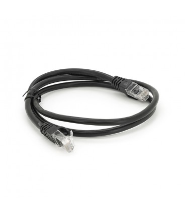 Патч-корд литой RITAR, UTP, RJ45, Cat.6, 1m, черный, Cu (медь)