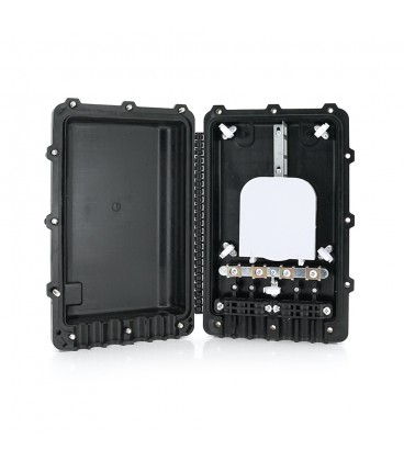 Муфта оптична Merlion ML-OP-F005-24C, герметична, 6 вводів, до 4-х касет, до 24 зварок, матеріал PP/PC