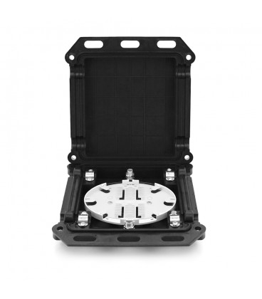 Муфта оптическая Merlion ML-OP-F007-12C, герметичная, 4 ввода, 1 кассета, до 12 сварок, материал PC