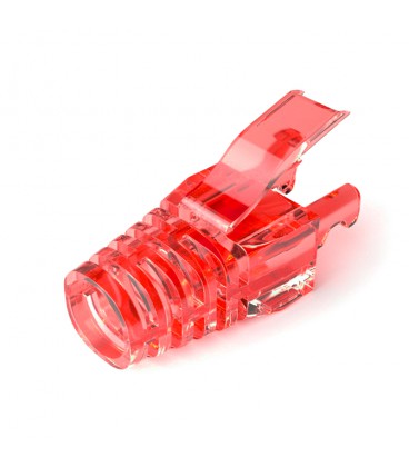 Ковпачок ізолюючий PiPo RJ-45 Cat.5/Cat.6 (100 шт/уп.), Transparent-red