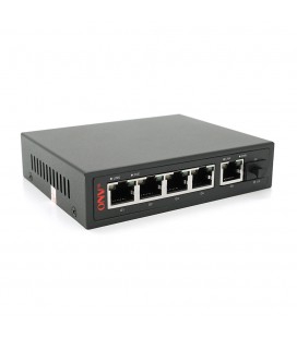 4х портовий PoE Full Gigabit комутатор ONV-POE33108PFG, 4xPoe1000Мбіт + 2х1000 Мбіт + 1хSFP 1000Мбіт, до 250м, IEEE802.3af/at, п
