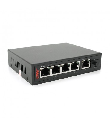 4х портовый PoE Full Gigabit коммутатор ONV-POE33064PFG, 4xPoe1000Мбит + 2х1000 Мбит + 1хSFP 1000Мбіт,до 250м, IEEE802.3af/at, м