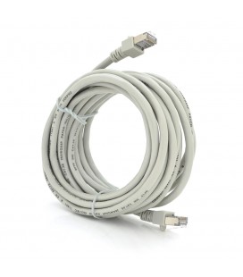 Патч-корд литой RITAR, FTP, RJ45, Cat.5e, 5m, серый, Cu (медь) Q200