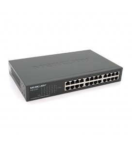Коммутатор Mercury S124D, 24 порта Ethernet 10/100 Мбит/сек, BOX Q6