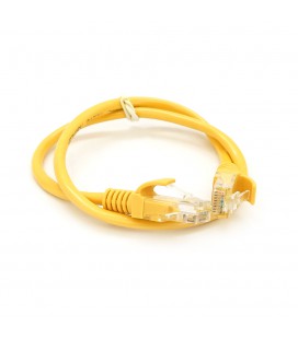 Патч-корд литий RITAR, UTP, RJ45, Cat.5e, 0,3m, жовтий, Cu (мідь)