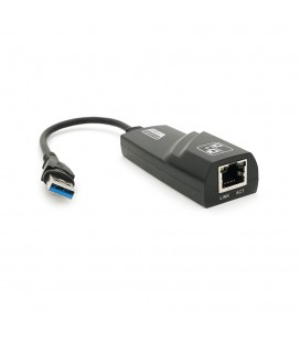 Контроллер USB 3.0 to Ethernet - Сетевой адаптер 10/100/1000Mbps с проводом, Black, Blister Q100