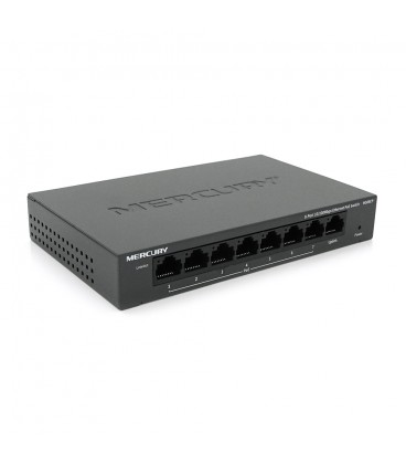 Комутатор POE Mercury MS08CP з 7 портами POE + 1 порт UP-Link 100Мбіт, БП в комплекті, Q18
