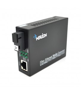 Медіаконвертер Merlion А  (RTL8213), 1310 WDM, 10M / 100M / 1000M, (0 +70°C), 20km + блок живлення 5V 1A (євро вилка) Q10