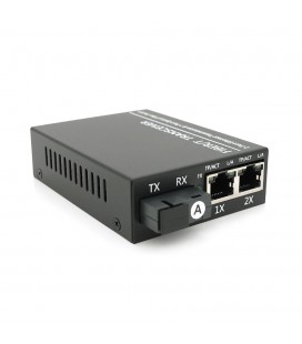 2х портовий медіаконвертор ONV-0110S-SCX-S2-A, 2*100М RJ45 + 1*SC порт (1310/1550nm, 20km)