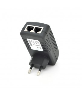 POE інжектор RITAR RT-PIN-12/12EU, 12V 1A (12Вт) з портами Ethernet 10/100Мбіт/с, EU PLUG