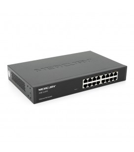 Комутатор POE Mercury S116PS 15 портів POE 100Мбит + 1 порт Ethernet (UP-Link) 100 Мбіт, БП вбудований, кріплення в стійку, BOX 