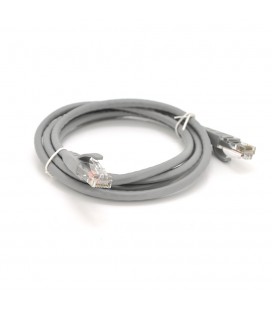 Патч-корд литой VEGGIEG, CCA, UTP, RJ45, Cat.5e, 2m, серый