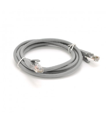 Патч-корд литий VEGGIEG, CCA, UTP, RJ45, Cat.5e, 2m, сірий