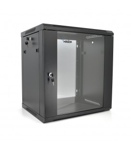 Шкаф Merlion 15U, 600*450*768 (Ш*Г*В)мм закаленное стекло, черный, сталь 1,2мм с замком (в разобраном виде!!!)