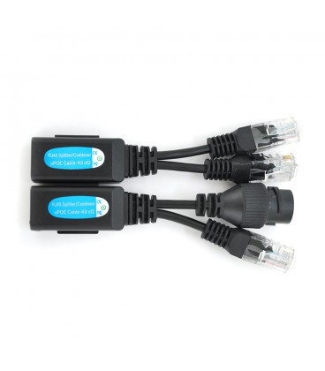 Splitter/Combiner RJ-45 POE Розгалужувач сигналу 2 пристрою по одному кабелю з підтримкою POE (Пара)