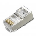 Конектор Merlion RJ-45 8P8C FTP Cat-6 (100 шт/уп.) екранований  (позолочені)