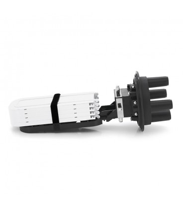 Муфта оптична Merlion ML-OP-F102H-96C, герметична, 4 введення, до 4-х касет, до 96 зварок, матеріал PP