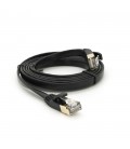 Патч-корд литий плоский WEEPDA, UTP, RJ45, Cat.7, 1.5m, Cu, чорний