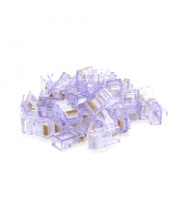 Конектор Ritar RJ-45 8P8C UTP Cat-5 (100 шт/уп.) Q100 Transparent purple