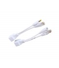 POE інжектор пасивний (пара) 802.3at (30Вт) з портами Ethernet 10/100Mbps, white, OEM Q50