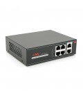 4х портовий PoE Full Gigabit комутатор ONV-H3064P, 4xPoe1000Мбіт + 2х1000 Мбіт, IEEE802.3af/at, загальна потужність 65 Вт
