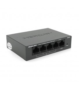Комутатор POE 48V Mercury MS05CP 4 порти POE+1 порт Ethernet (Uplink ) 10/100 Мбіт/сек, БП в комплекті + перехідник