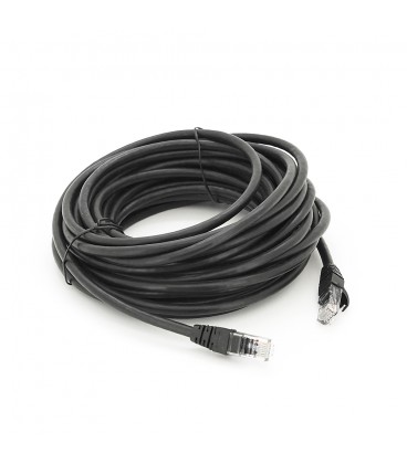 Патч-корд литой RITAR, UTP, RJ45, Cat.6, 10m, черный, Cu (медь) Q100