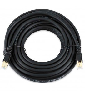 Патч-корд литой VEGGIEG, CCA, SSTP, RJ45, Cat.8, 25m, черный