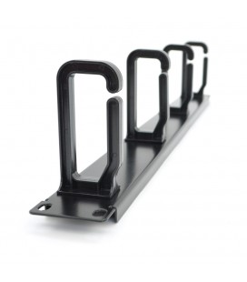 Кабельний органайзер 19 ", корпус-метал + пластик, 1U /  4 кільця, Box, Q50