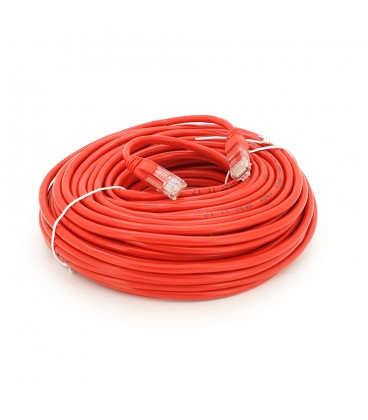 Патч-корд литий RITAR, UTP, RJ45, Cat.5e, 25m, червоний, Cu (мідь)