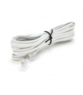 Патч-корд телефонный, RJ11, 3,0m, белый