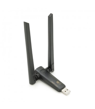 Беспроводной сетевой адаптер Wi-Fi-USB Merlion LV-UAC21, RTL8811CU, с 2-мя антеннами 10см, 802.11 a/b/g/n, 600MB, 2.4 GHz, Blist