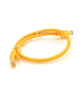 Патч-корд литой RITAR, UTP, RJ45, Cat.6, 0.5m, желтый, Cu (медь)