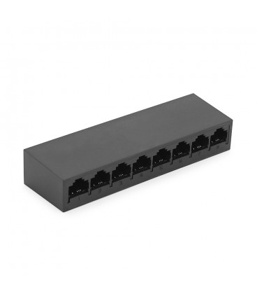 Комутатор UT-SF08, 8 портів Ethernet 10/100 Мбіт/с, USB DC5V0.6A. 120*36*21mm, BOX Q60