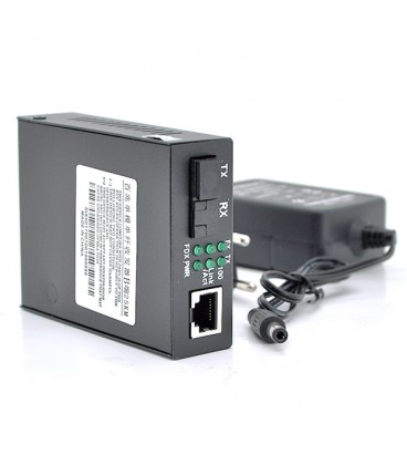 Медіаконвертер YOSO B (RTL8201), 1550 WDM одноволоконний Full / Half duplex, SC 25km (-40 + 85 ° C), + блок живлення 5V 1A Q60