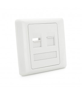 Рамка 86х86 под 2 модуля Keystone Jack RJ-45 кат.5E UTP, 2-port Q100