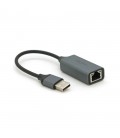 Контролер USB 2.0 to Ethernet VEGGIEG - Мережевий адаптер 10/100Mbps з проводом, RTL-8152B, Aluminum, Blister-Box