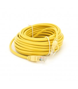 Патч-корд литий RITAR, UTP, RJ45, Cat.5e, 10m, жовтий, Cu (мідь) Q300