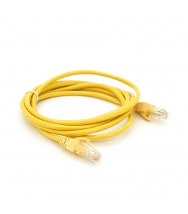 Патч-корд литий RITAR, UTP, RJ45, Cat.5e, 2m, жовтий, Cu (мідь) Q300
