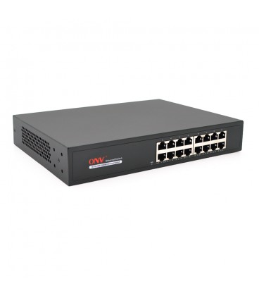 Комутатор Gigabit Ethernet ONV-H3016 у металевому корпусі, 16*1000Мб портів, 270х181х44 мм