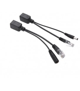 POE інжектор пасивний (пара) 802.3at (30Вт) з портами Ethernet 10/100Mbps, black, OEM Q50