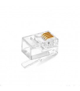 Коннектор RITAR RJ-11 4P4C UTP Cat-3 (100 шт / уп.) Q200
