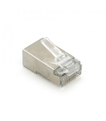 Конектор Merlion RJ-45 8P8C FTP Cat-6 (50 шт/уп.) екранований, подвійний (позолочені)
