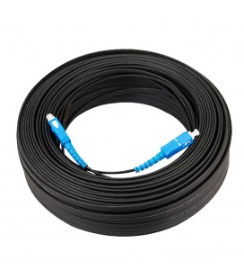 Патчкорд оптический наружный SC/UPC-SC/UPC, волокно G657a2, фигура 8 со стальными прутами, оболочка PE, 150м