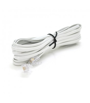 Патч-корд телефонний, RJ11, 2,0m, білий