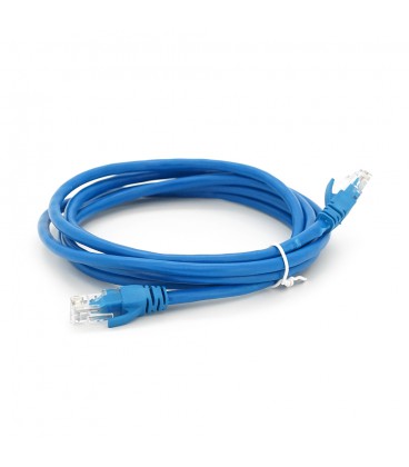 Патч-корд литой RITAR, UTP, RJ45, Cat.6, 2m, синий, Cu (медь)